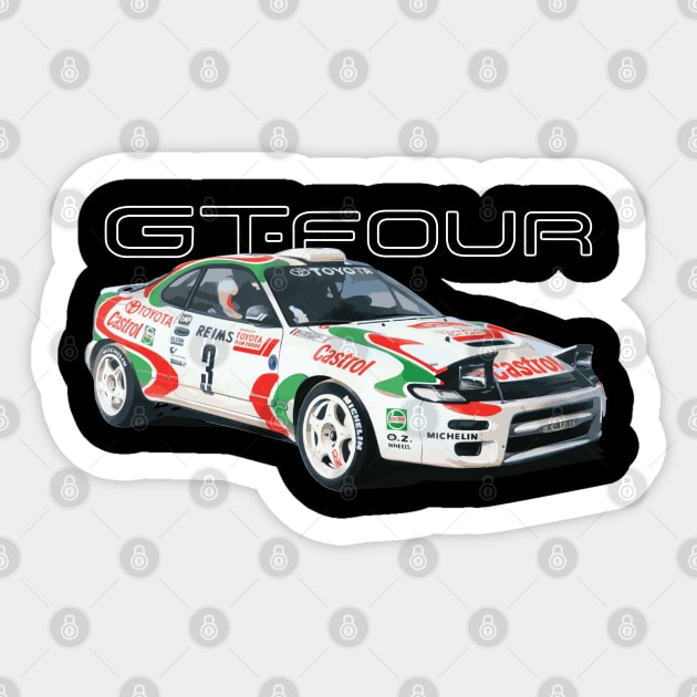 Toyota Celica Turbo 4WD Carlos Sainz Monte Carlo World Rally Car Sticker by cowtown_cowboy